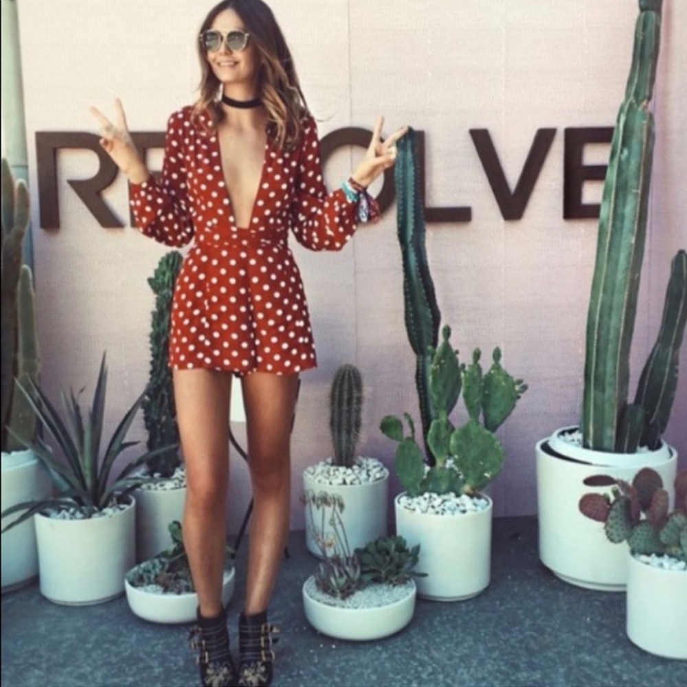 Privacy Please Red Polka Dot Romper